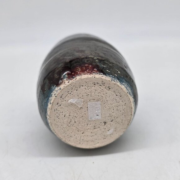 Handcrafted Ceramic Planter Cup With Smoky Glaze Raku Style - Picture 6 of 7
